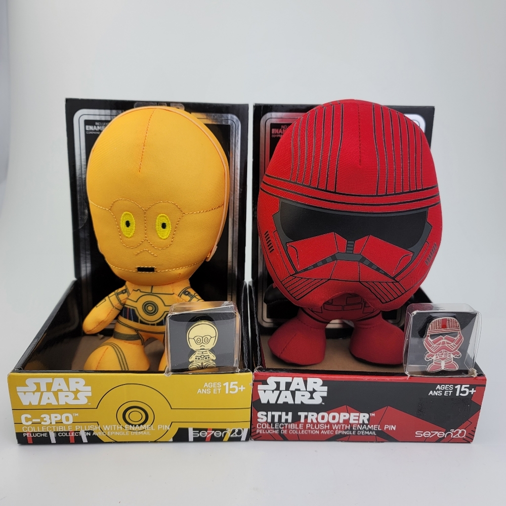 Star Wars C-3PO and Sith Trooper Collectible  Plus With Enamel Pin - Picture 3 of 13